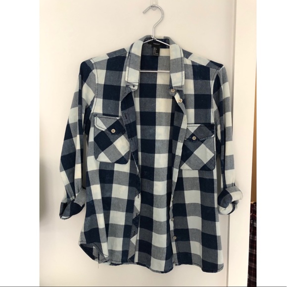 Forever 21 Tops - Blue plaid long sleeve button down from Forever 21